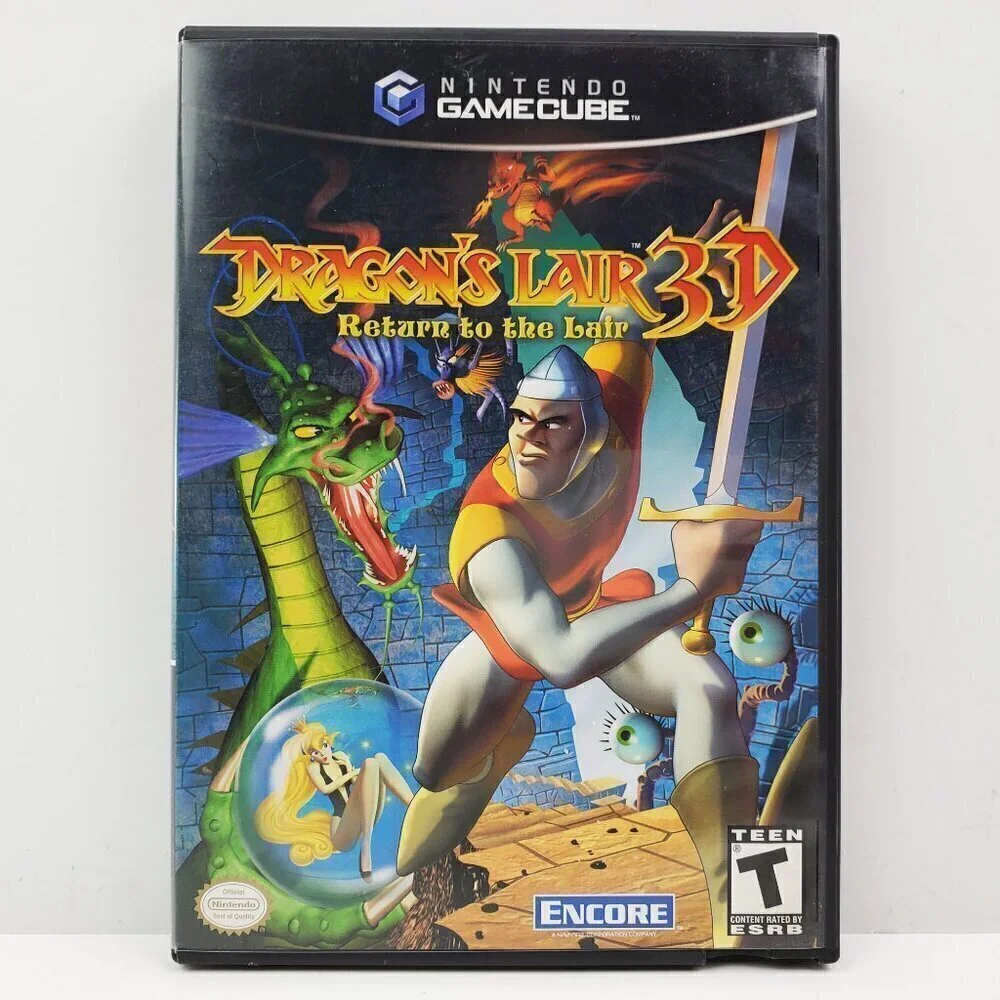 Dragon's Lair 3D Return To Nintendo GameCube Video Game w/ Manual Tested 2001